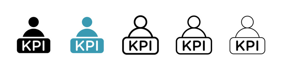 KPI vector icon logo or illustration