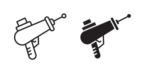 laser gun icons. Vector isolated elements concept