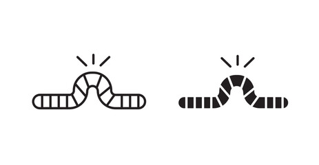 Worm icons. Vector isolated elements concept