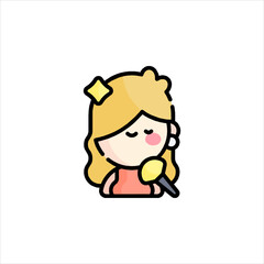 girl in a pink dress