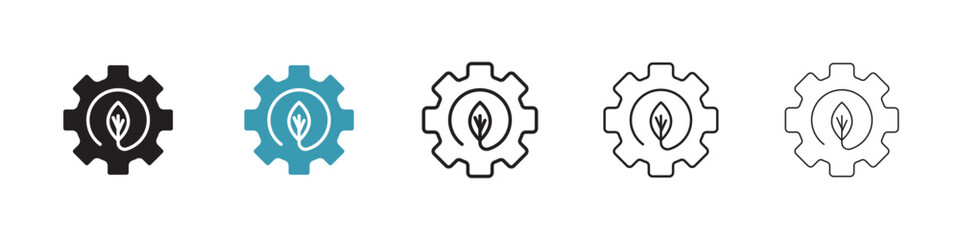 Green technology vector icon logo or illustration