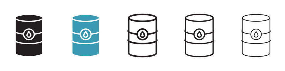 Fuel barrel vector icon logo or illustration