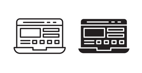 Web portal icons. Vector isolated elements concept