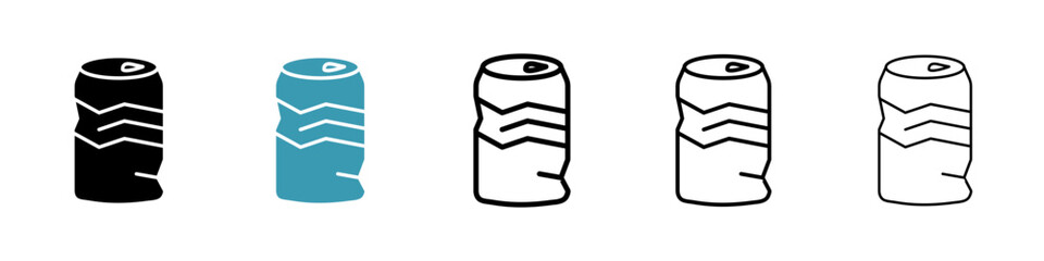 Empty can soda vector icon logo or illustration