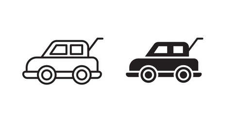 Trunk open icons. Vector isolated elements concept