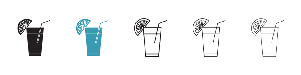 Drink vector icon logo or illustration