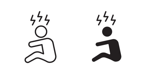 Trauma icons. Vector isolated elements concept