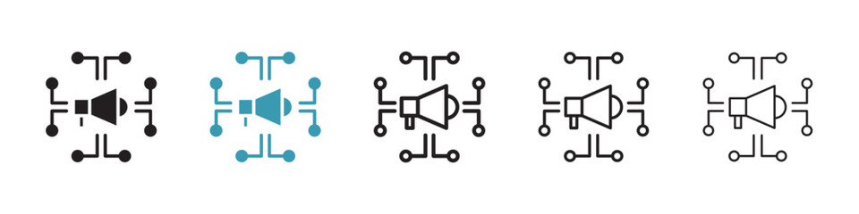 Digital campaign vector icon logo or illustration