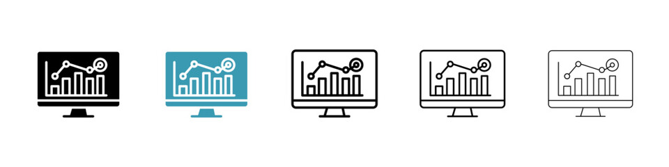 Data analytics vector icon logo or illustration