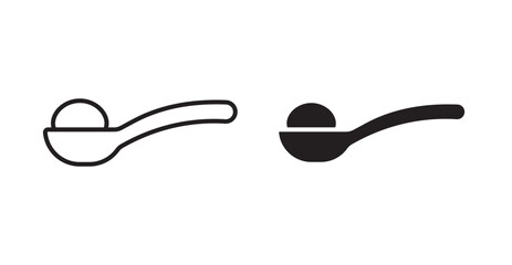 Teaspoon icons. Vector isolated elements concept