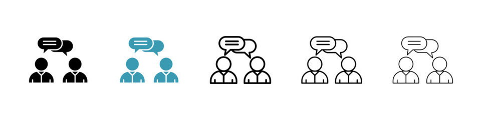 Consultant vector icon logo or illustration