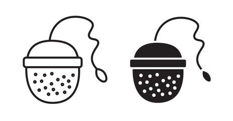 Tea infuser icons. Vector isolated elements concept
