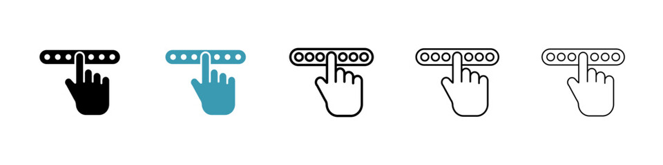 Code lock vector icon logo or illustration