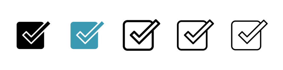 Checkbox vector icon logo or illustration