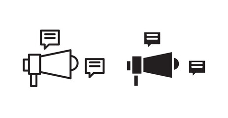 Social campaign icons. Vector isolated elements concept