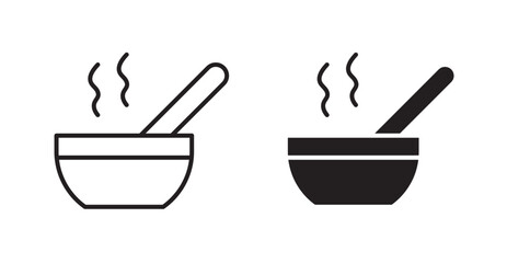 Soup icons. Vector isolated elements concept