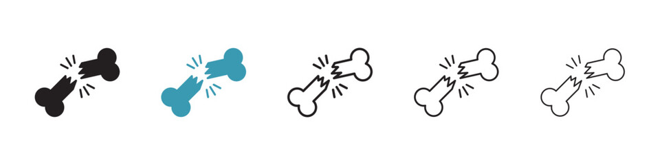 Broken bone vector icon logo or illustration