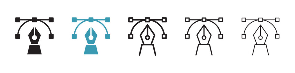 Bezier vector icon logo or illustration