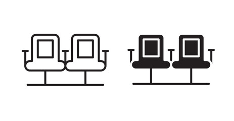 Seats icons. Vector isolated elements concept