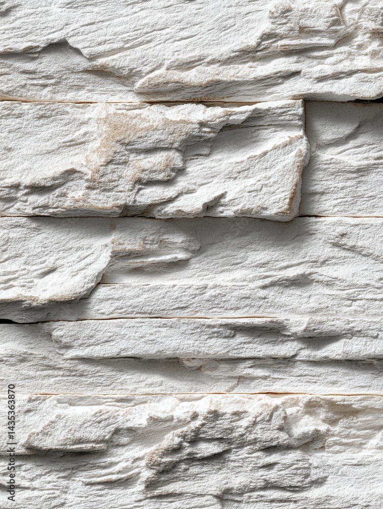 Aufkleber captivating close up of a textured white stone wall showcasing architectural detail and material str