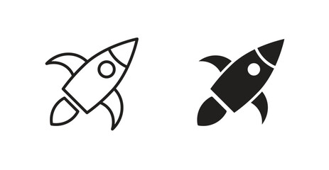 Rocket icons. Vector isolated elements concept