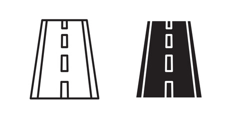 Road icons. Vector isolated elements concept