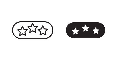 Rating icons. Vector isolated elements concept