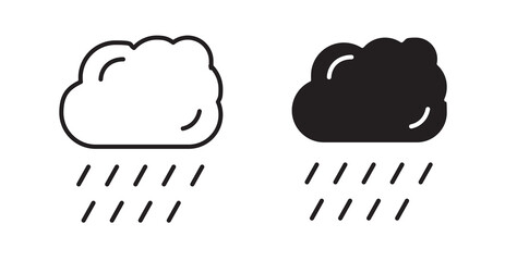 Rainy Day icons. Vector isolated elements concept