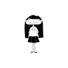 vector illustration of a girl
