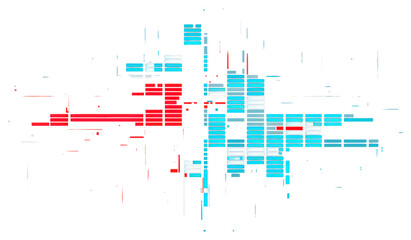 Obraz premium PNG Error glitch graphic effect cutout isolated element futuristic digital art.