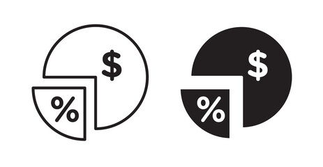 Margin icons. Vector isolated elements concept
