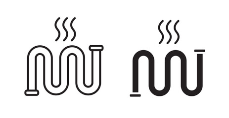 Obraz premium Heat icons. Vector isolated elements concept