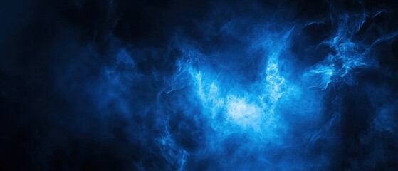 Ethereal blue nebula in cosmic space a mesmerizing display of celestial beauty and cosmic wonderment, capturing the vastness of the universe with artistic flair
