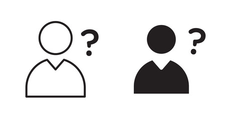 Guess who icons. Vector isolated elements concept