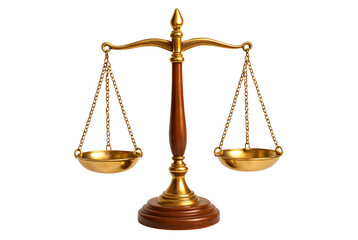 Scales of justice isolated on transparent background
