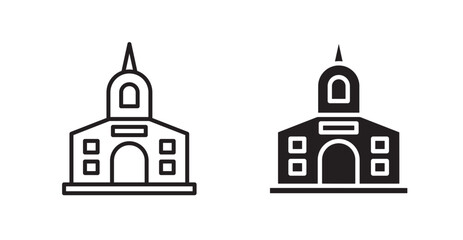 Government building icons. Vector isolated elements concept