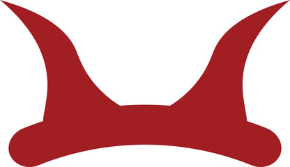 Red Devil Horns Headband Illustration