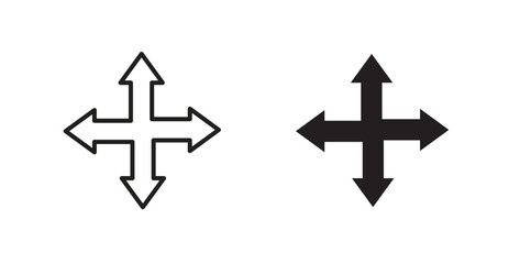 Four directions icons. Vector isolated elements concept