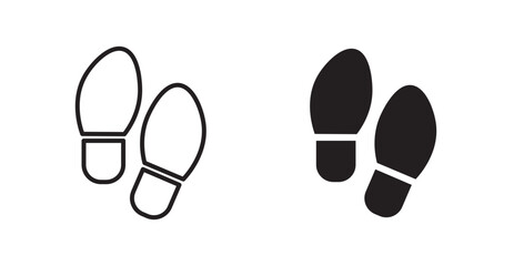 Footprint icons. Vector isolated elements concept