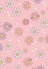 Pastel Daisy Dreamscape AI Generated