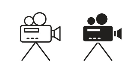 Fototapeta premium Film making icons. Vector isolated elements concept