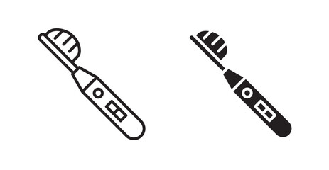 Electric toothbrush icons. Vector isolated elements concept