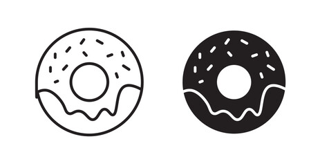 Donut icons. Vector isolated elements concept
