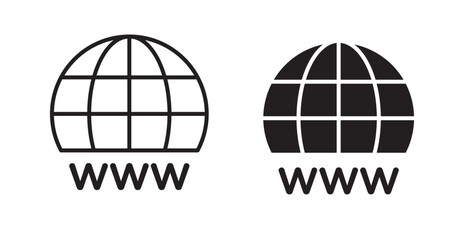 Domain icons. Vector isolated elements concept