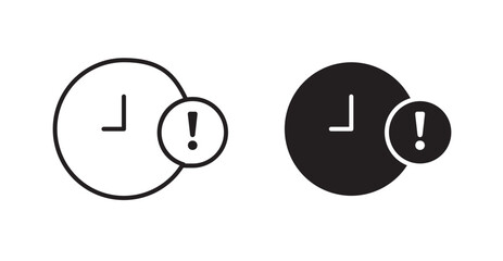 Delay icons. Vector isolated elements concept