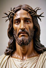 Statue of Jesus Christ, isolated on white.