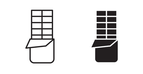 Chocolate icons. Vector isolated elements concept