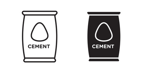 Cement icons. Vector isolated elements concept
