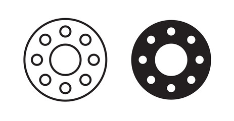 Car bearing icons. Vector isolated elements concept