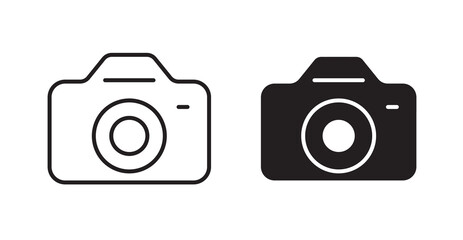 Camera icons. Vector isolated elements concept